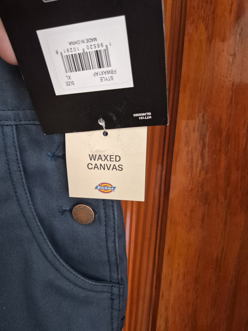 NWT Dickies Tradebuilt Womens Relaxed Fit Waxed Canvas Bib Overalls Blue Duck XL - Picture 10 of 16